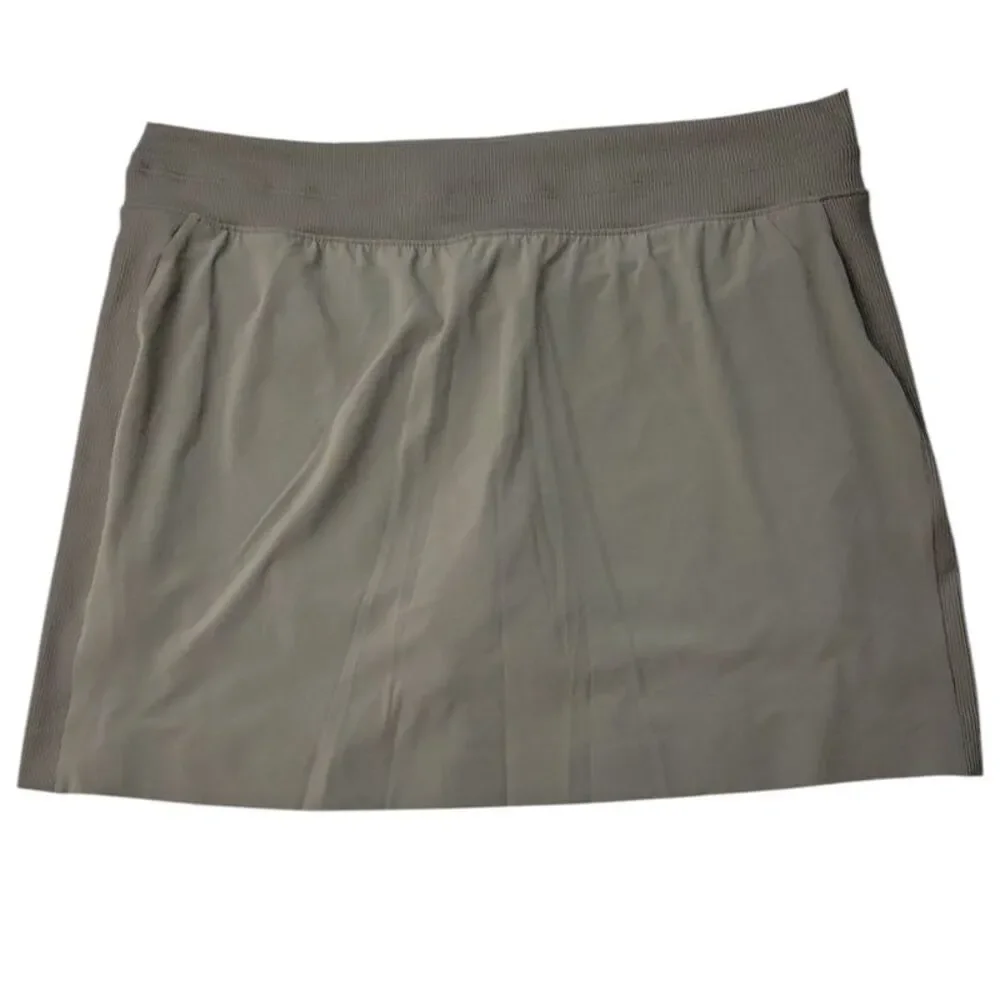 Stretch Skort in Taupe - Women's Active Skirt - Picture 2 of 3